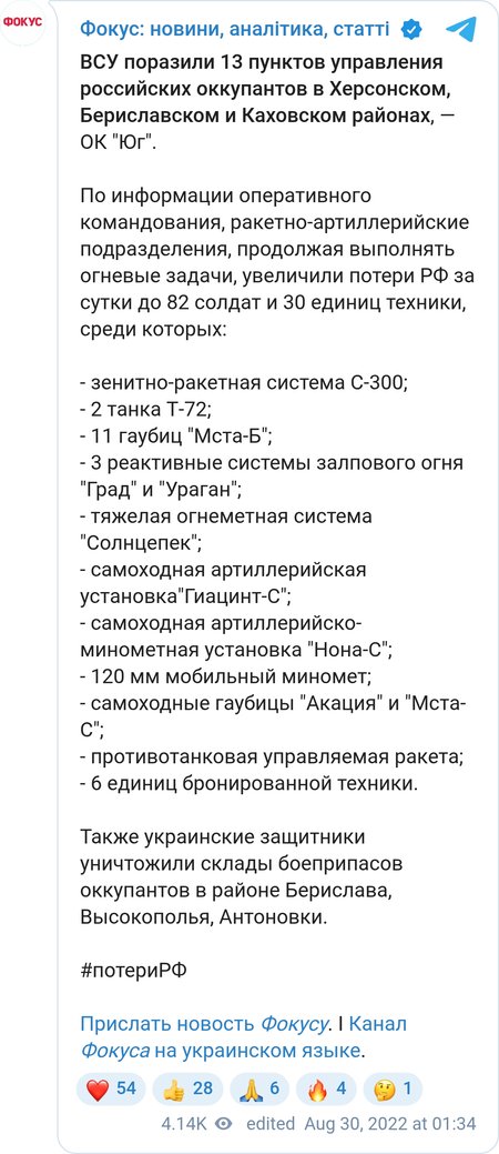 ВСУ атаковали захватчиков