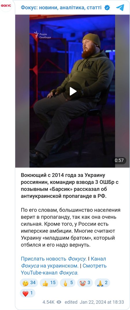 "Барсик" о российской пропаганде