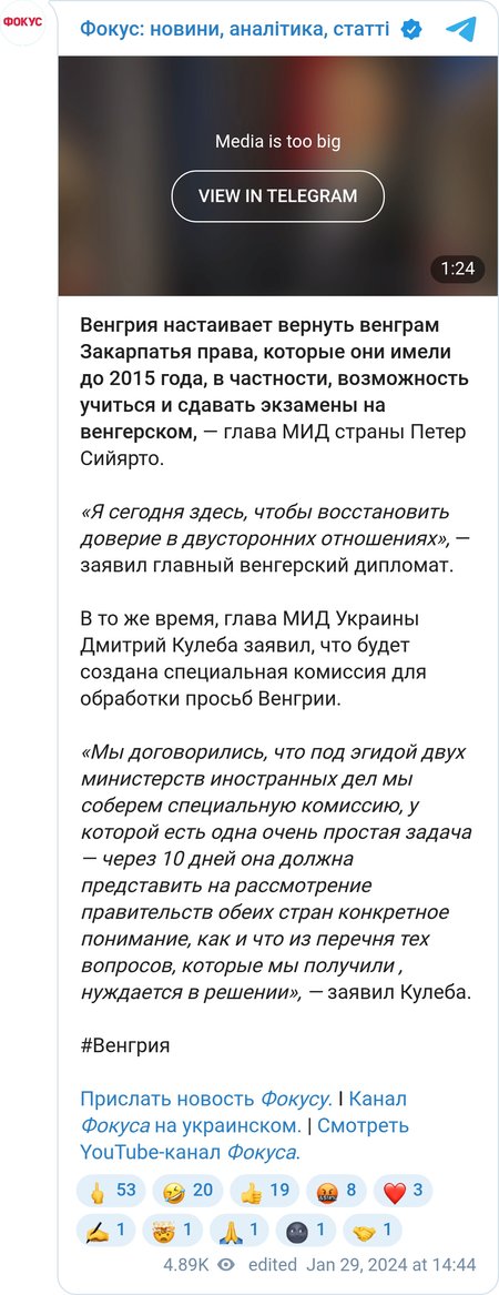 Кулеба и Сийярто о языковом законе