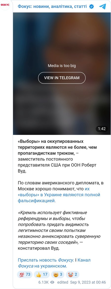 Роберт Вуд о "выборах" на оккупированных территориях