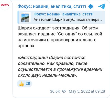 Задержанного Анатолия Шария ожидает экстрадиция в Украину, - СМИ