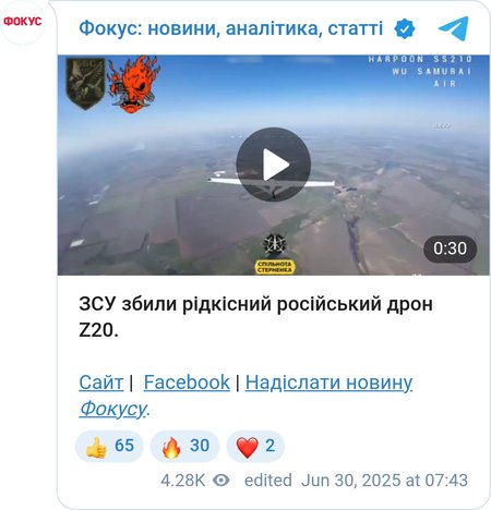 ЗСУ збили Zala Z-20