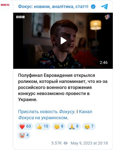 Відкриття Євробачення 2023