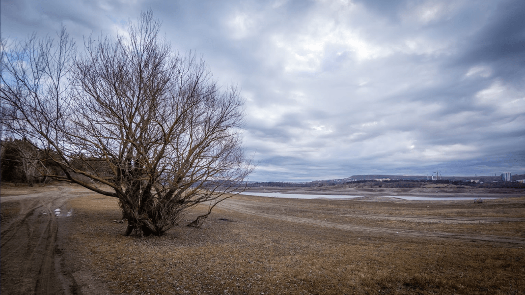 Фото Симферопольского водохранилища. февраль 2021