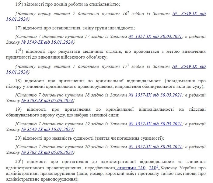 Мобілізація в Україні - стаття 7  з  п. 16-2 по 21--1