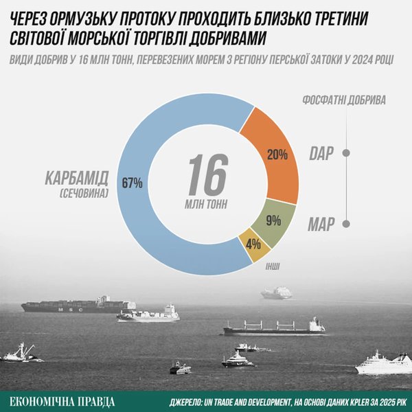 Інфографіка видання "ЕП" про вплив блокади Ормузької протоки на світову економіку