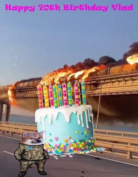 Меми про Кримський міст, присвячені ювілею Володимира Путіна