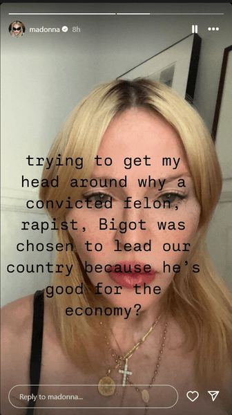 Мадонна выборы трампа реакция