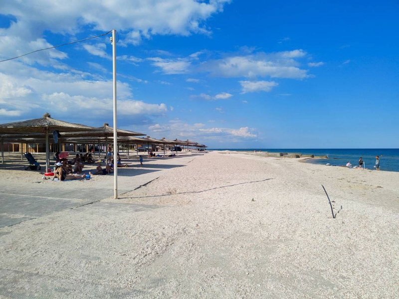 Кирилловка, Азовское море. туристы оккупанты