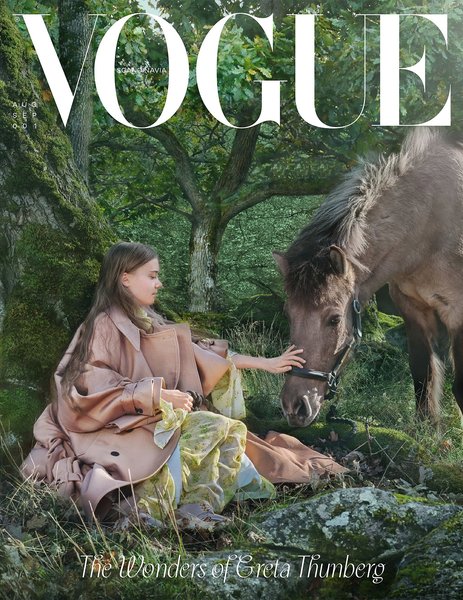 Vogue обкладинка Грета Тунберг із конем