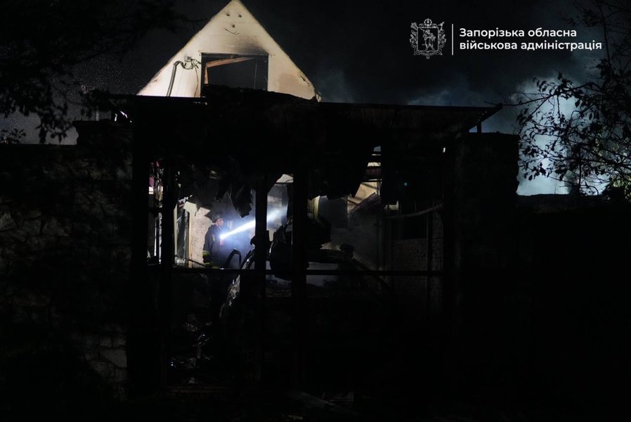 Наслідки атаки "шахедами" по Запоріжжю