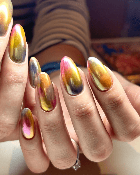 маникюр хром