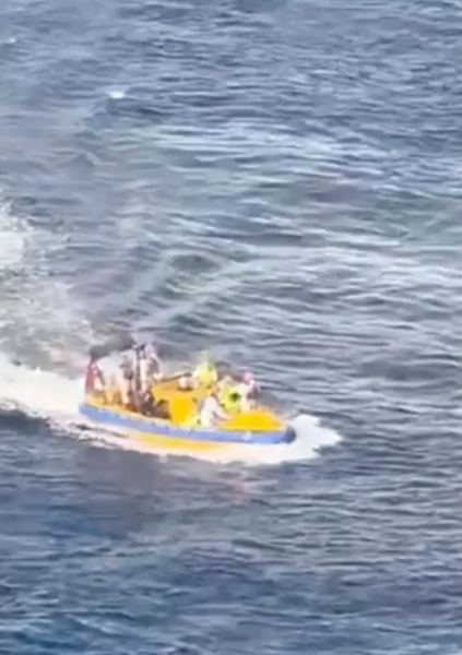 Найбільший у світі круїзний лайнер, порятунок людей, загублені в морі туристи, Royal Caribbean, пригоди під час подорожей, туризм