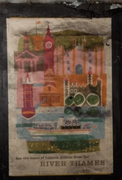 Лондон, метро, заброшенный туннель, плакаты