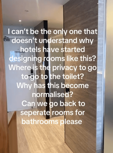 Ванная комната без дверей в гостиничном номере становится трендом