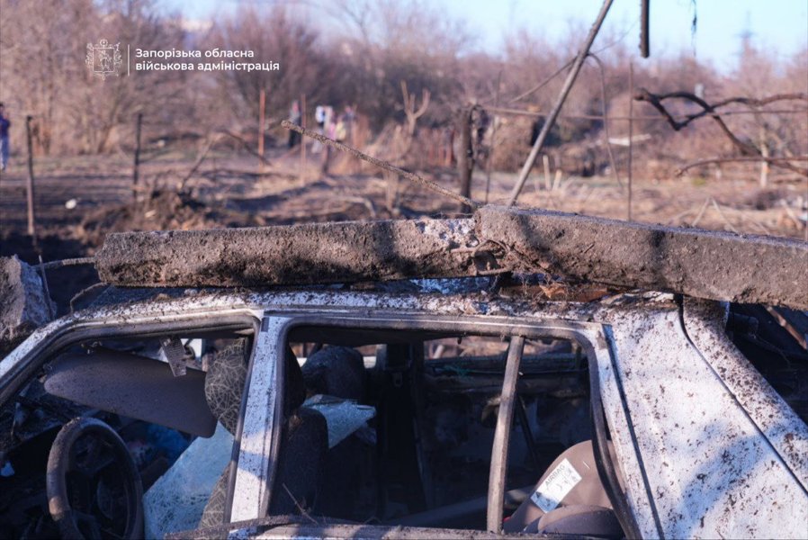 Наслідки обстрілу Запоріжжя