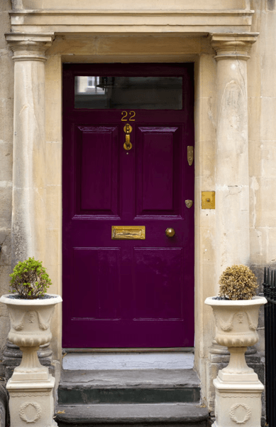 Баклажановий відтінок вхідних дверей