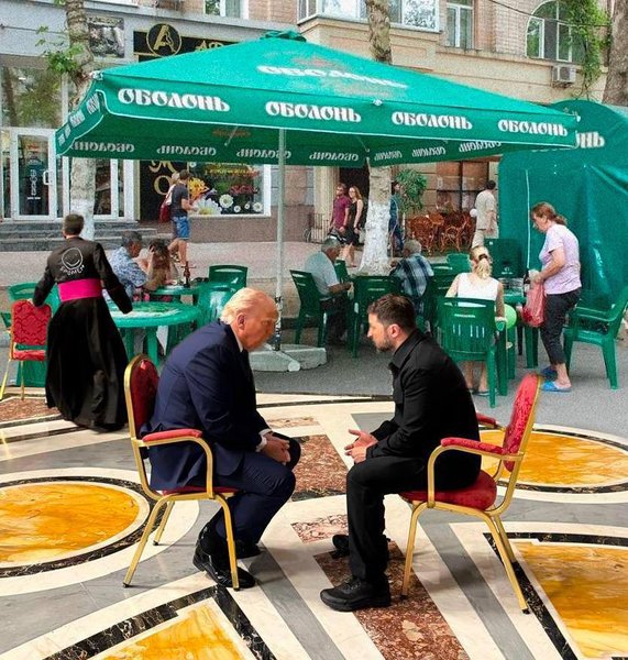 Трамп, Зеленский, встреча, 26 апреля, Рим, пиво, улица, Рим