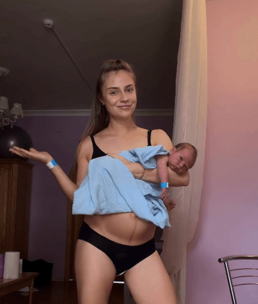 Клавдия Дрозд родила первенца