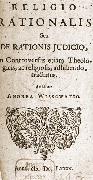 

Обложка главного произведения Вышоватого "O религии, согласной с разумом"
