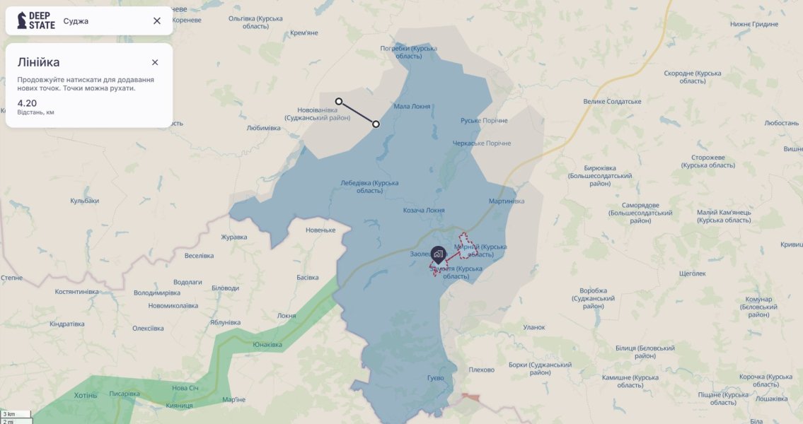 просування росіян у Курській області 9 січня Наступ РФ, курська область, карта, 9 січня, Мала Локня
