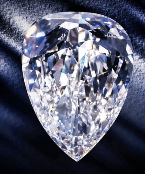 Alt: Діамант Millennium Star грушоподібного ограновування, рідкісний алмаз вищої чистоти і бездоганного кольору