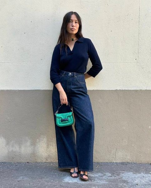 рубашка поло джинсы