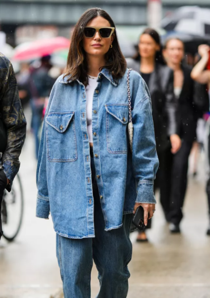 Джинсові куртки-сорочки великого розміру Джинсові куртки-сорочки великого розміру