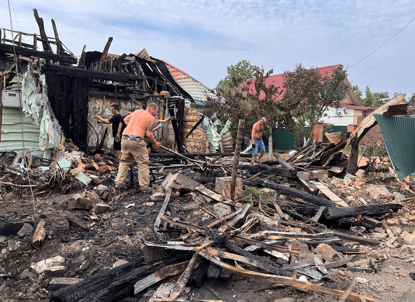 Последствия обстрела Украины 30 августа