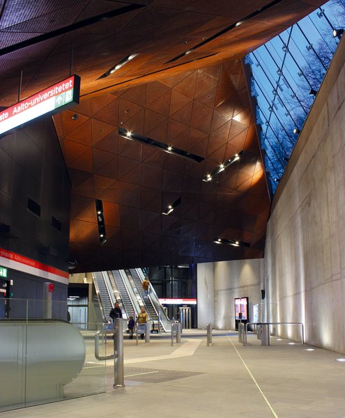 современная архитектура, аритектура метро, метрополитен хельсинки, метро в эспоо. Алвар Аалто