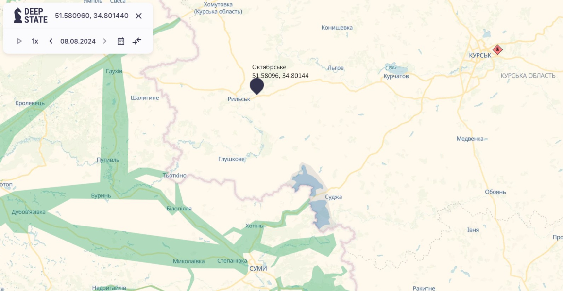 звільнена територія РФ по DeepState 6 серпня Прорив в Курську область, 6 серпня, карта, звільнення, DeepState