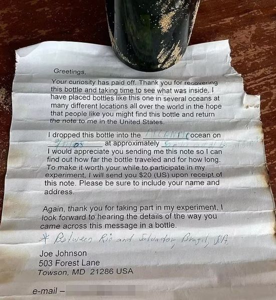 Записка от пассажира круизного лайнера, таинственное послание из прошлого, курьезы