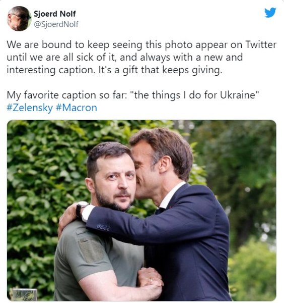 владимир зеленский, эмманюэль макрон, украина, объятия