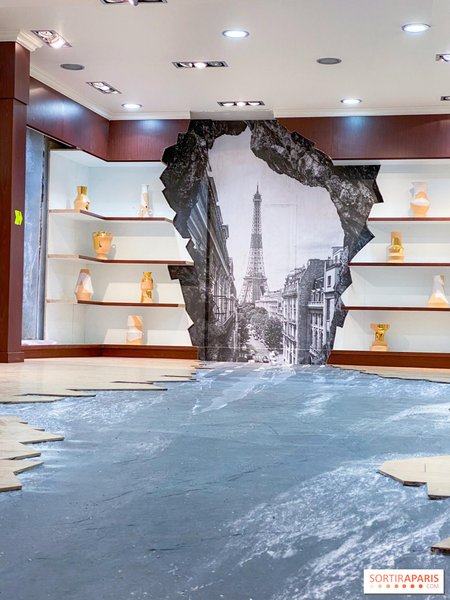 стрит-арт JR, эфелева башня, фото