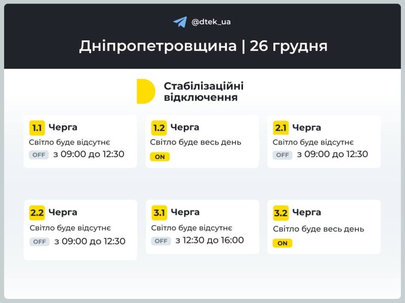 В Україні частково ввели аварійні відключення світла: графіки на 26 грудня