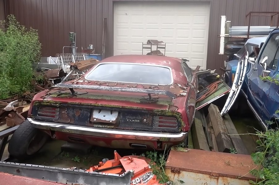 Dodge Charger, Dodge Challenger, Plymouth Hemi Cuda, ретро-авто, заброшенные авто, коллекция авто