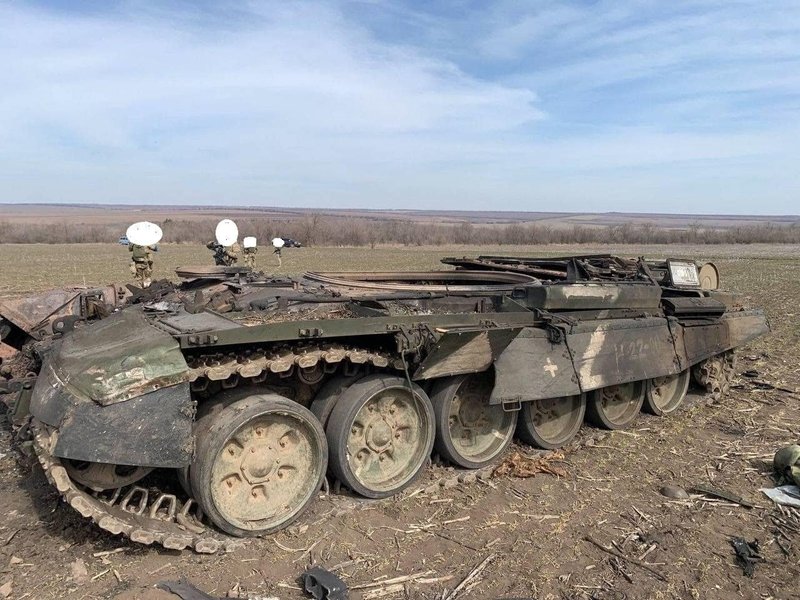 танк, Разбитая российская техника,