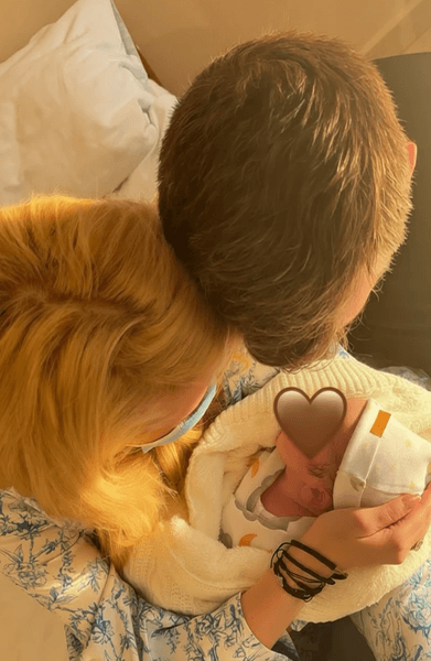 Гросу с сыном и мужем