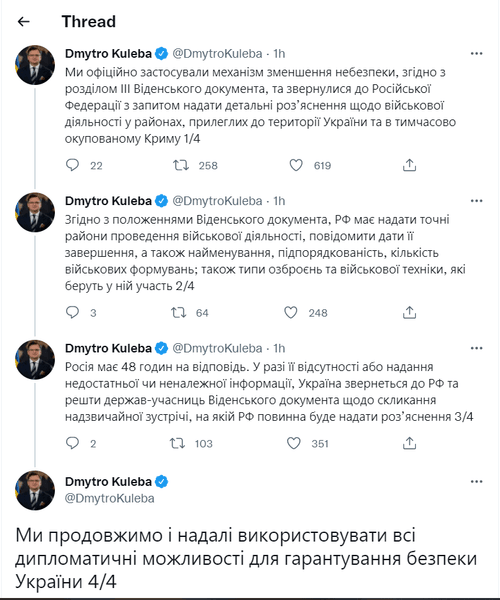 Кулеба, ответ, Россия, Венский, ОБСЕ