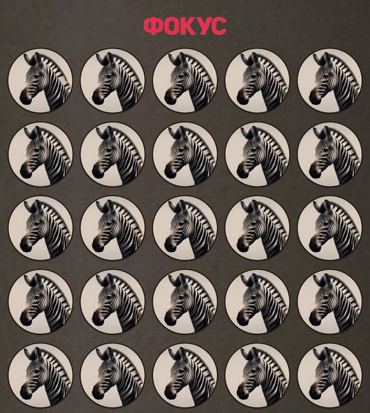 Визуальная головоломка, тест, задача, загадка, головоломка с зебрами, вирусная загадка, найти отличия, найдите отличие