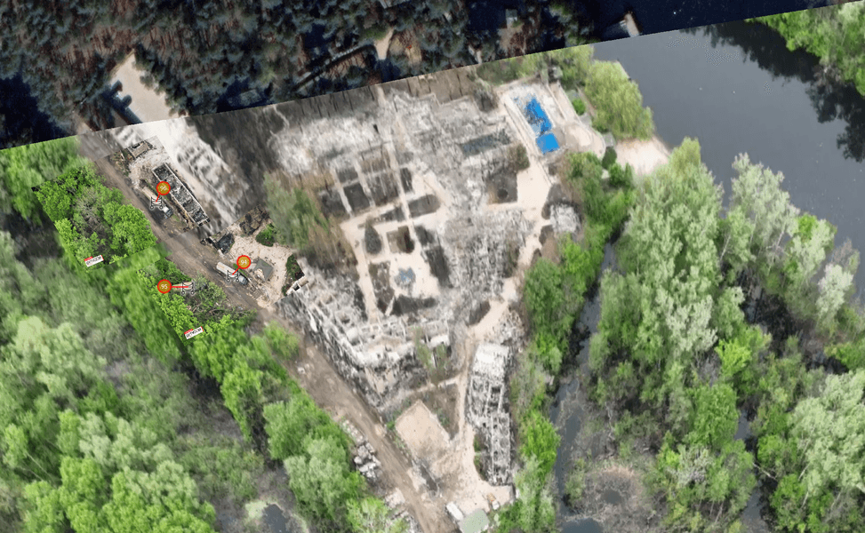 Карта понтонная переправа, Северский донец, разбитая российская техника в Белогоровке