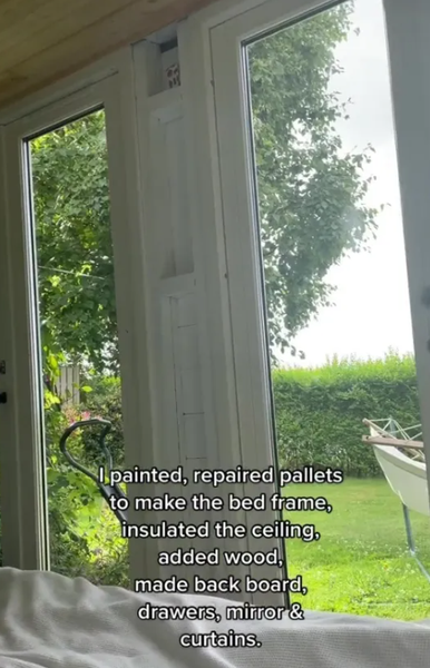 Старый сарай превратили в крошечный домик для уединения, ремонт в сарае, обустройство жилья, фото до и после, недвижимость