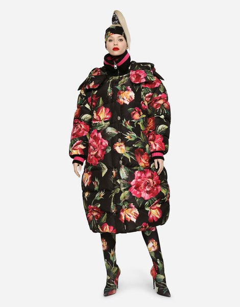 пуховик с принтом, модный пуховик, тренды пуховиков 2023, пуховик