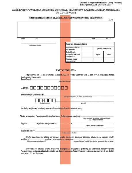 Польща, мобілізація, військовий документ, війна