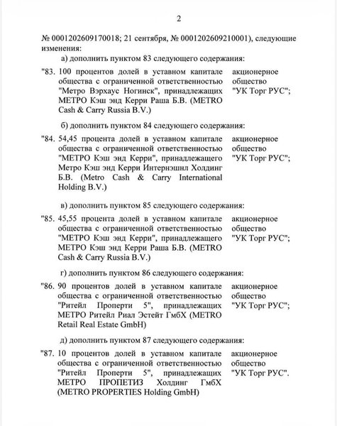 Активы Metro в РФ передали новой компании