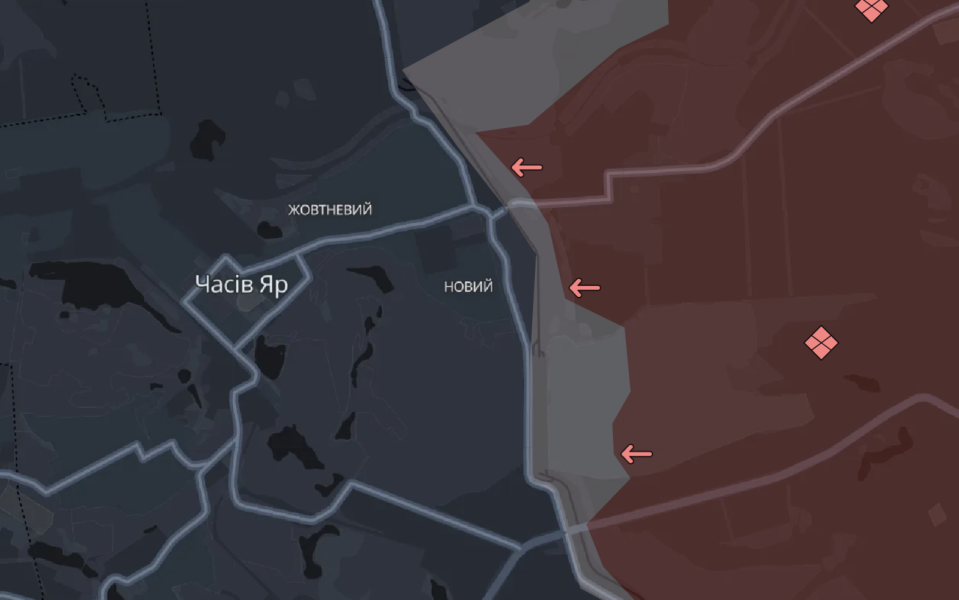 Що відбувається у Часовому Яру Карта бойових дій