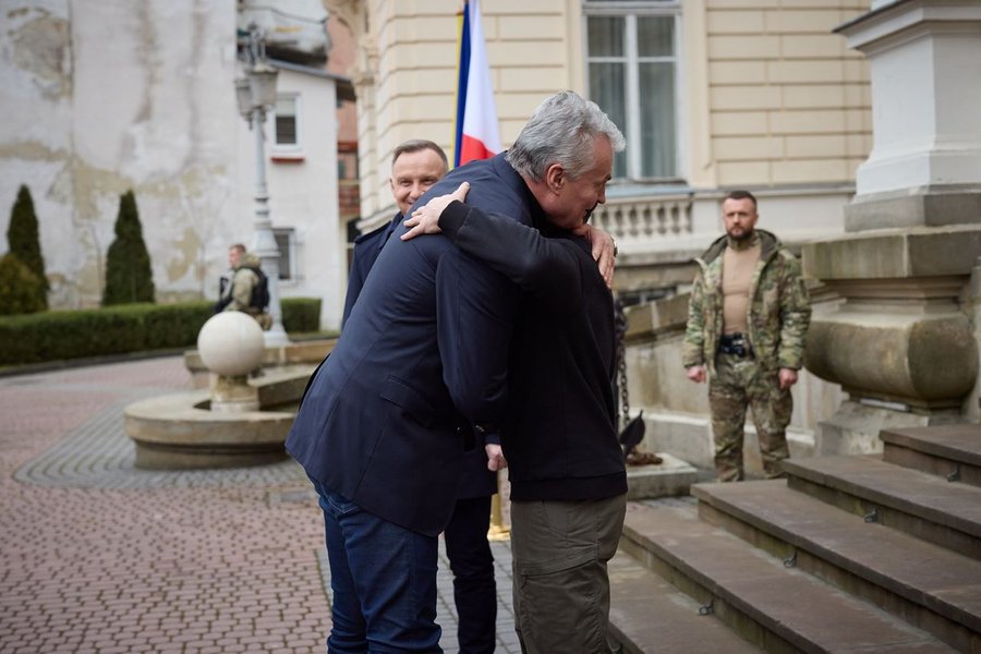 владимир зеленский, Анджей Дуда, Гитанас Науседа, польша, литва, львов