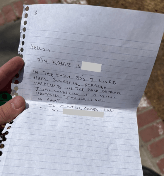 Записка от пожилого мужчины, утверждающего, что в 1980-х годах в доме происходили паранормальные явления