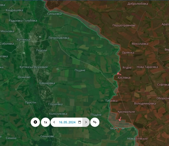 бої біля Куп'янська 16 травня Наступ на Харків, карта 16 травня, Куп'янськ