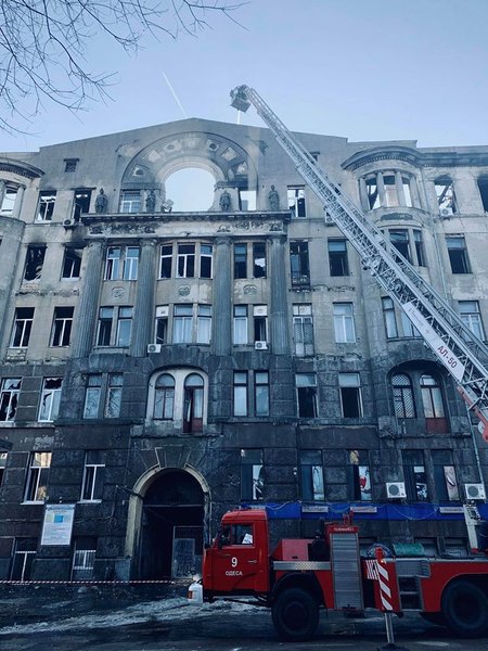 Пожар в Одессе, фото